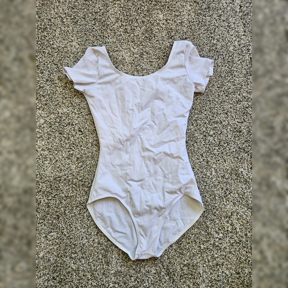 White Short Sleeve Leotard